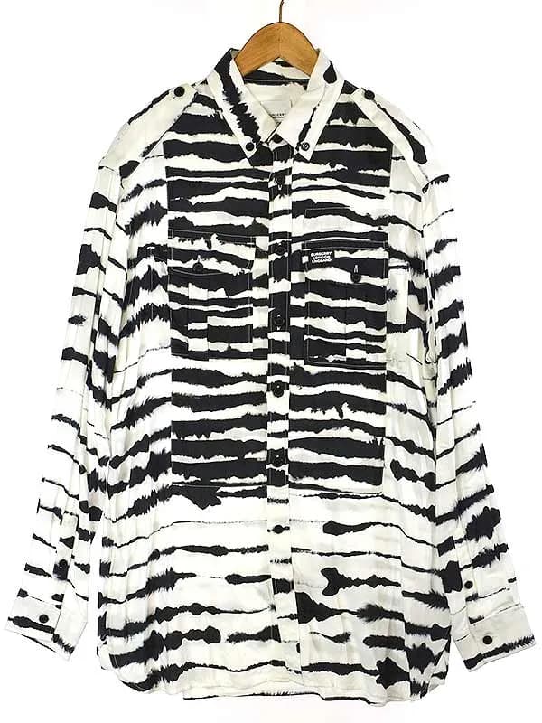 BURBERRY バーバリー 20SS Monochrome オーバーサイズレーヨンシャツ