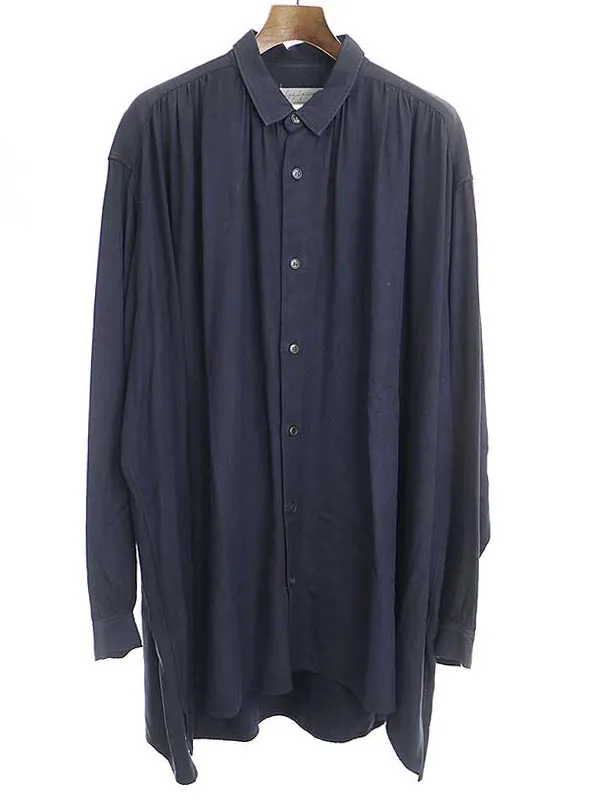 Yohji Yamamoto ヨウジヤマモト プールオム 96AW ギャザーロングシャツ