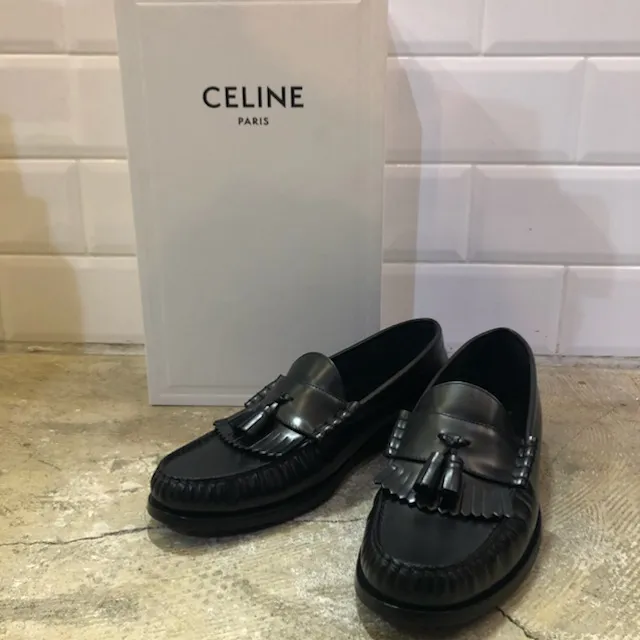 CELINE CELINE 19SS ルコ ポリッシュドカーフスキンタッセルローファー