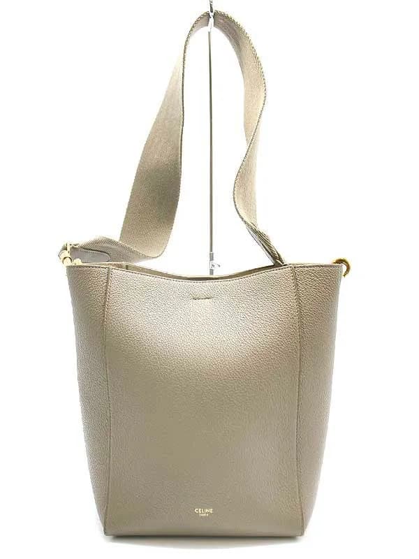 CELINE セリーヌ サングル レザーバケットショルダーバッグ