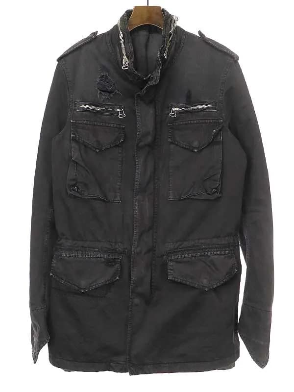 BALMAIN HOMME バルマン オム 10SS ダメージリペア加工M-65ミリタリージャケット