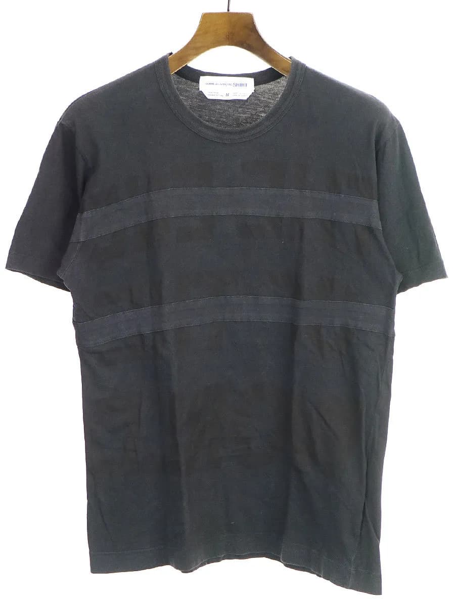 COMME des GARCONS コムデギャルソン シャツ テープデザインクルーネックTシャツ