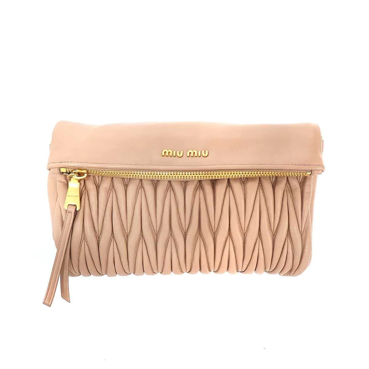 miu miu ミュウミュウ マテラッセ ショルダークラッチバッグ RP0363