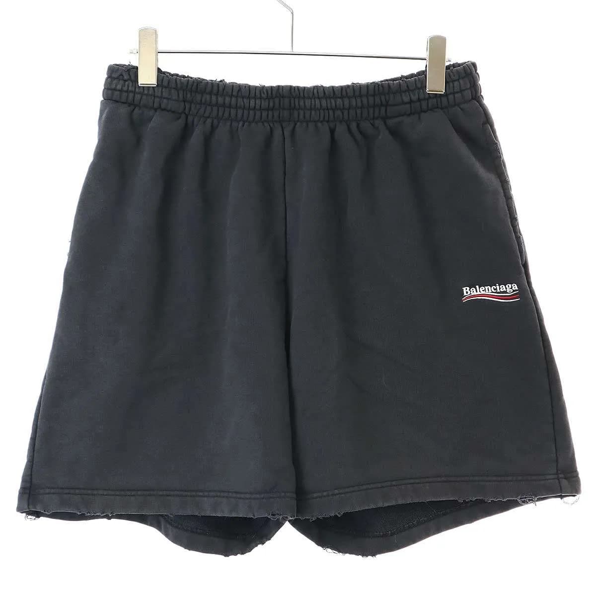 BALENCIAGA バレンシアガ 22SS ダメージ加工 キャンペーンロゴスウェットショーツ