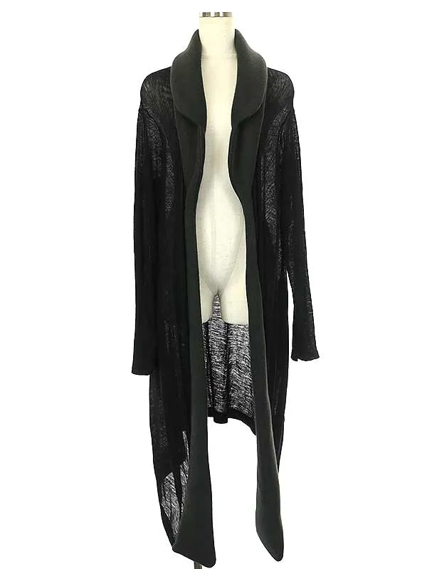 Yohji Yamamoto ヨウジヤマモトファム 1996AW ウールフェルト切替ロングカーディガン