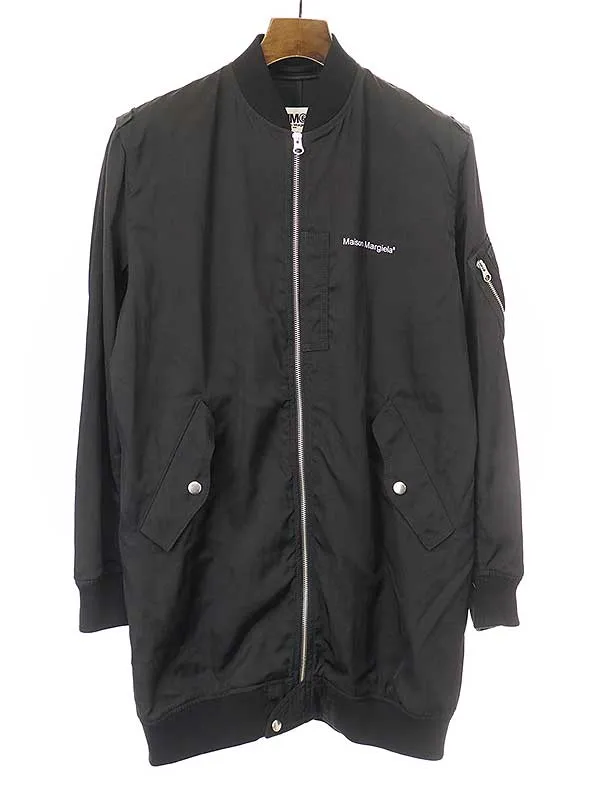 Maison Margiela エムエムシックス 20AW ロゴプリントナイロンロングブルゾン