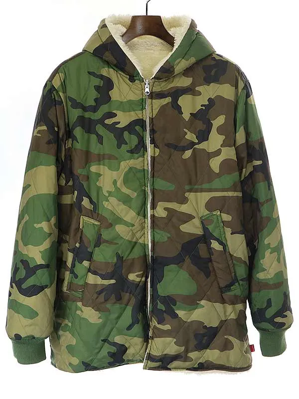 Supreme シュプリーム 17AW Reversible Sherpa Work Parka LEAVE ME ALONE リバーシブル中綿ボアパーカーコート