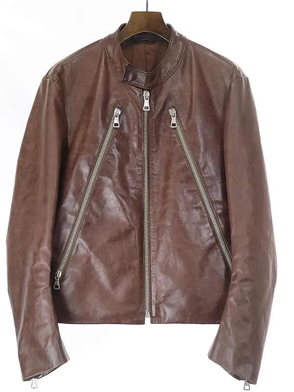 Maison Margiela メゾンマルタンマルジェラ10 2000AW 初期 5zip 八の字カウレザーライダースジャケット