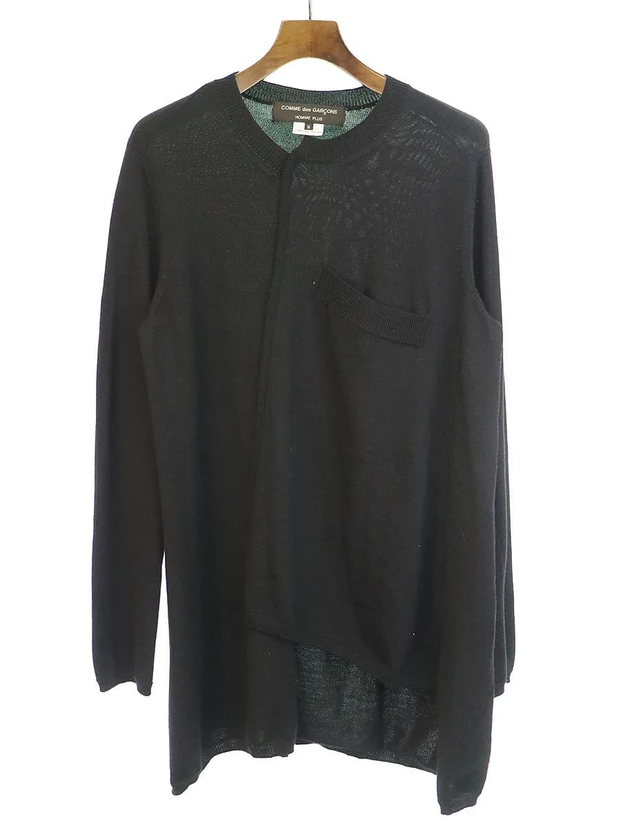 COMME des GARCONS コムデギャルソン オム プリュス 18AW 捻じれアシンメトリーロングニットセーター