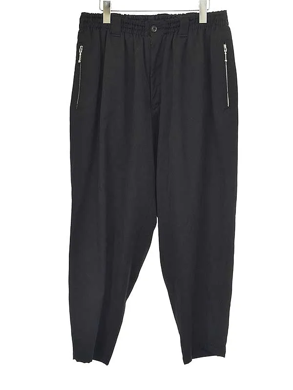 Yohji Yamamoto ヨウジヤマモトプールオム 18SS ウールギャバジンボースファスナーパンツ