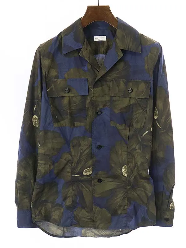 DRIES VAN NOTEN ドリスヴァンノッテン 20SS フラワープリントオープンカラーシャツ