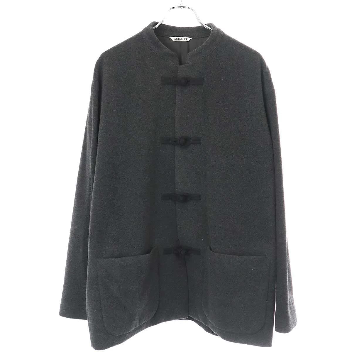 AURALEE オーラリー 20AW CASHMERE WOOL MOSSER CHINA BLOUSON チャイナブルゾン A20AB02SS