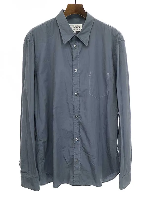 Maison Margiela メゾンマルタンマルジェラ10 21SS Garment Dyed Cotton Poplin Slim Shirt コットンポプリンシャツ