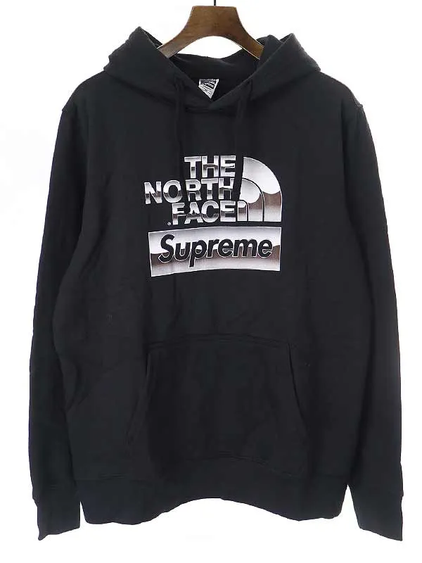 Supreme シュプリーム × ザ ノースフェイス 18SS Metallic Logo Hooded Sweatshirt パーカー