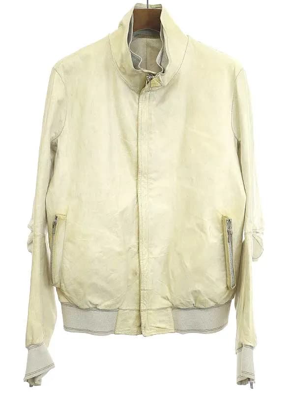 CAROL CHRISTIAN POELL キャロルクリスチャンポエル O.DYED SEMI-ARMHOLE LEATHER BOMBER カンガルーレザーボンバージャケット