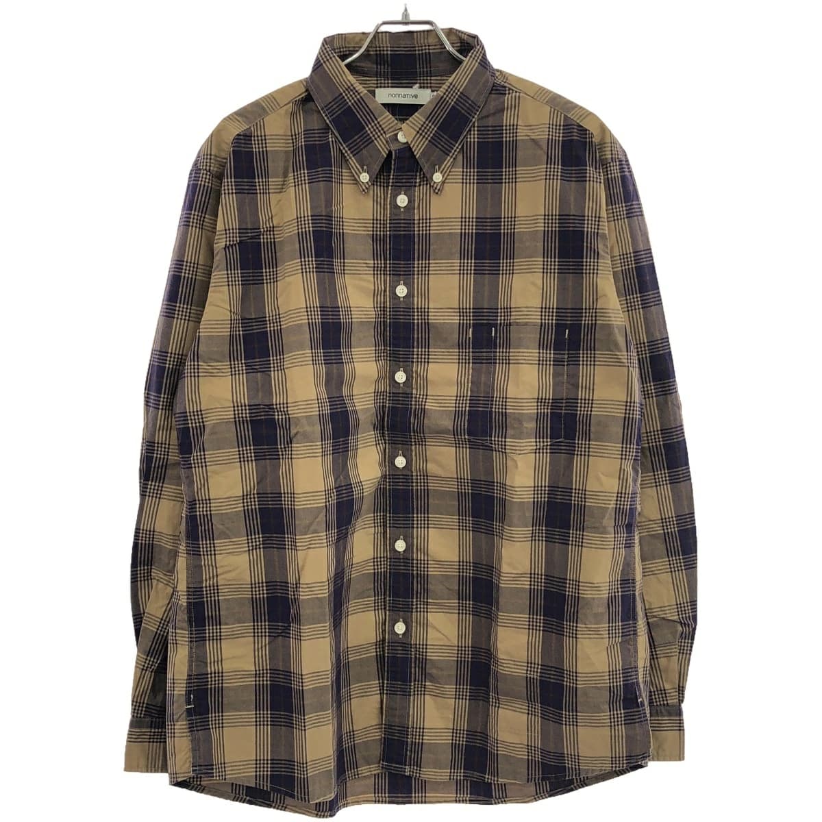 nonnative ノンネイティブ 24SS DWELLER L/S B.D. SHIRT COTTON TYPEWRITER TARTAN CHECK チェックシャツ NN-S4402