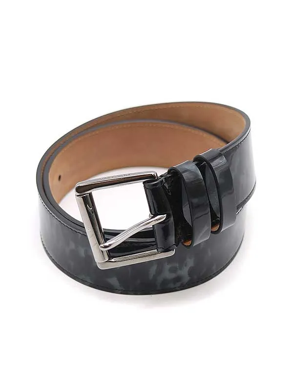 JIMMY CHOO ジミー チュウ レオパードパテントレザーベルト