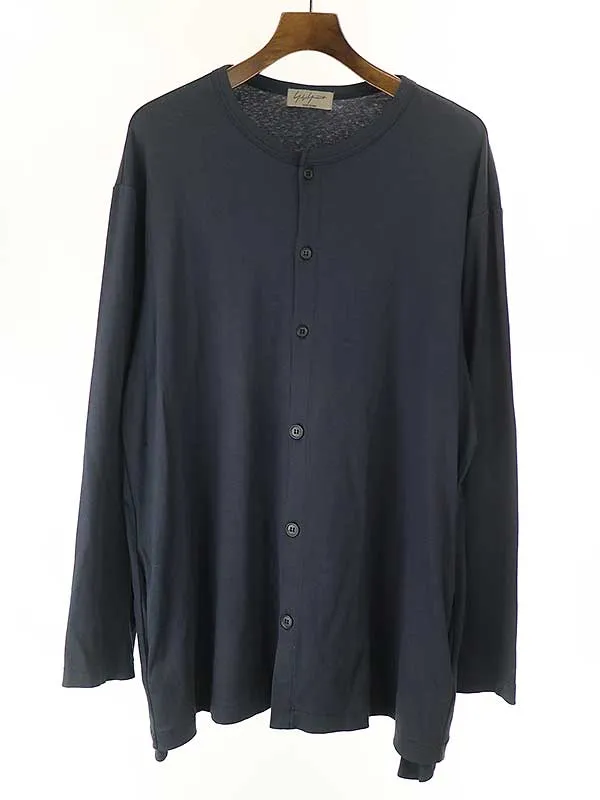 Yohji Yamamoto ヨウジヤマモト プールオム 16SS 強撚度詰スムースラウンドネックカーディガン