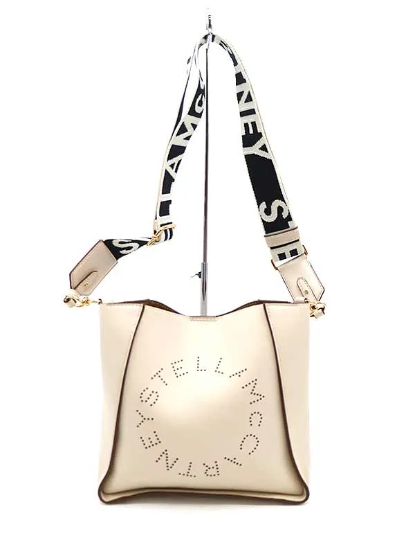 Stella McCartney ステラ マッカートニー パンチングロゴ フェイクレザーショルダーバッグ