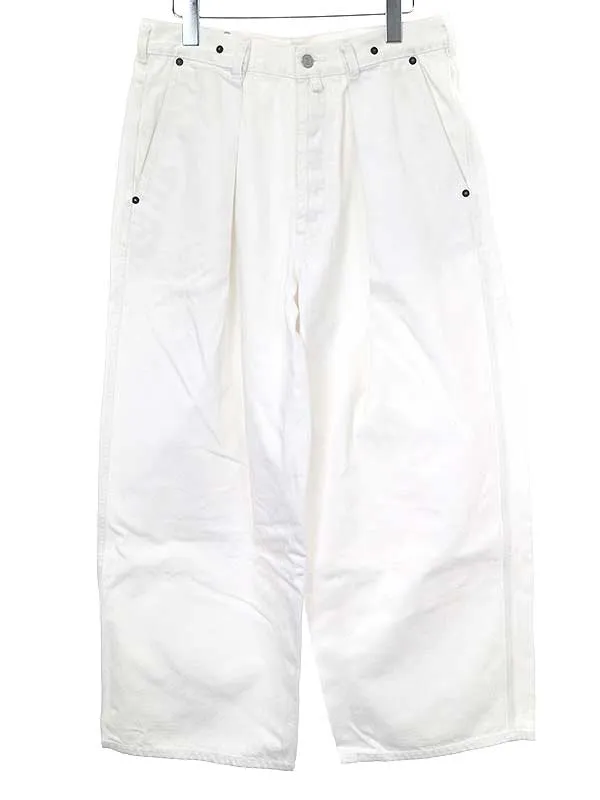 DRIES VAN NOTEN ドリスヴァンノッテン 20SS フロントタックバギーワイドデニムパンツ
