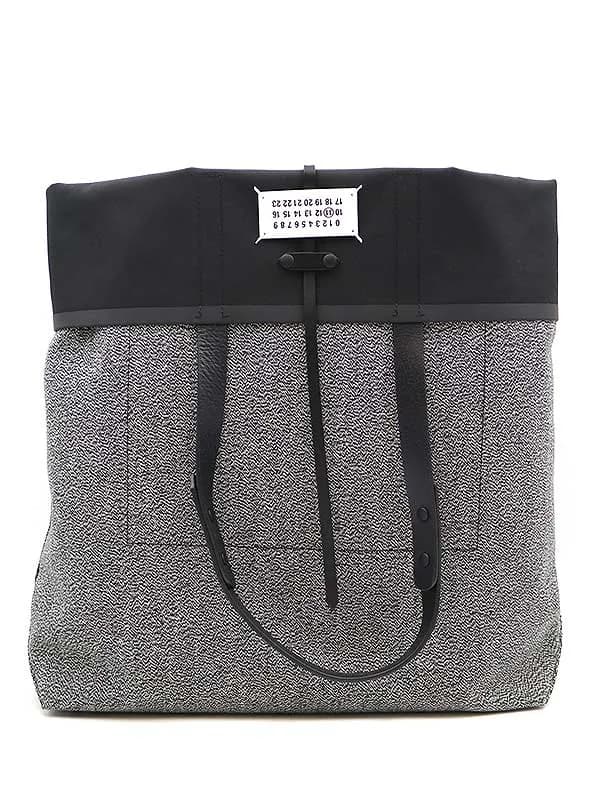 Maison Margiela メゾンマルタンマルジェラ11 22SS レザーコンビ2WAYフォールドオーバートートバッグ