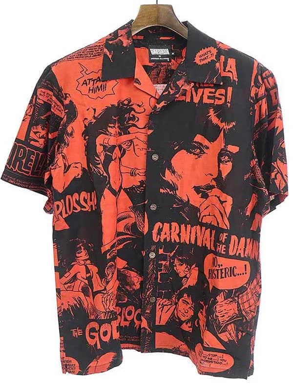 HYSTERIC GLAMOUR ヒステリックグラマー 21SS VAMPIRELLA The Essential Warren Years アロハシャツ