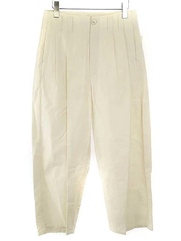 amachi. アマチ Elevation pants タックデザインリネン混パンツ
