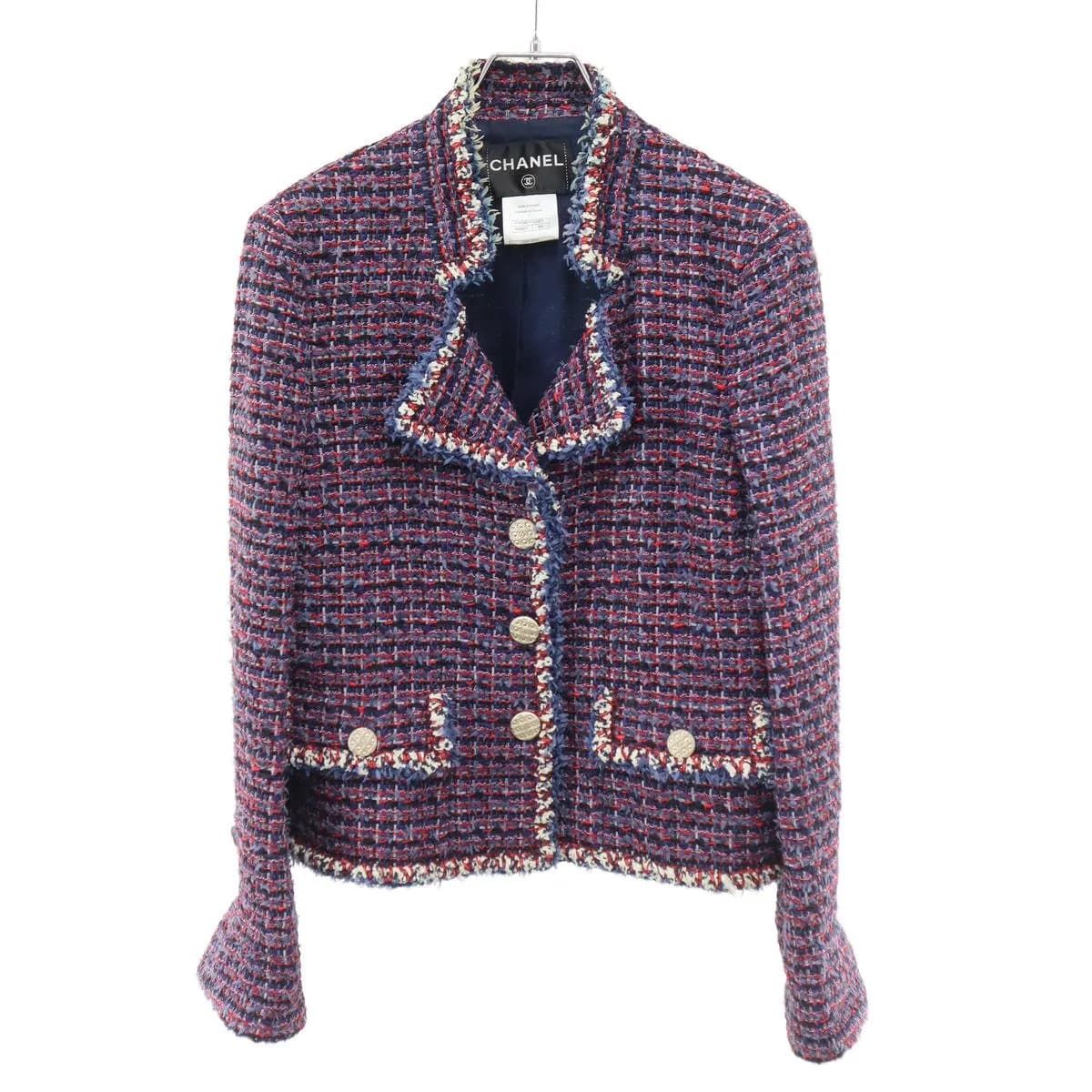 CHANEL シャネル 2013 Cruise Resort Collection ココマークキルティングボタン ツイードジャケット P44987V33201
