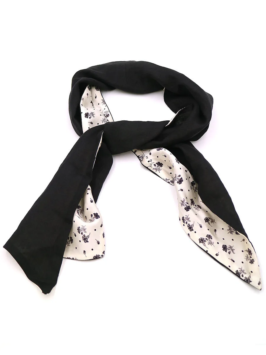 GEOFFREY B.SMALL ジェフリービースモール HUT05 scarf シルク&リネン花柄スカーフ