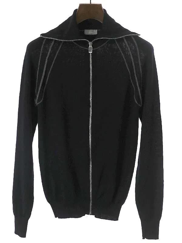 Dior HOMME ディオールオム ウールハイネックジップアップニットセーター
