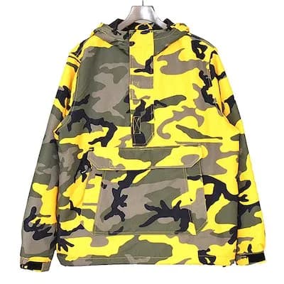 Supreme Supreme 17AW Hooded Logo Half Zip Pullover Yellow Camo