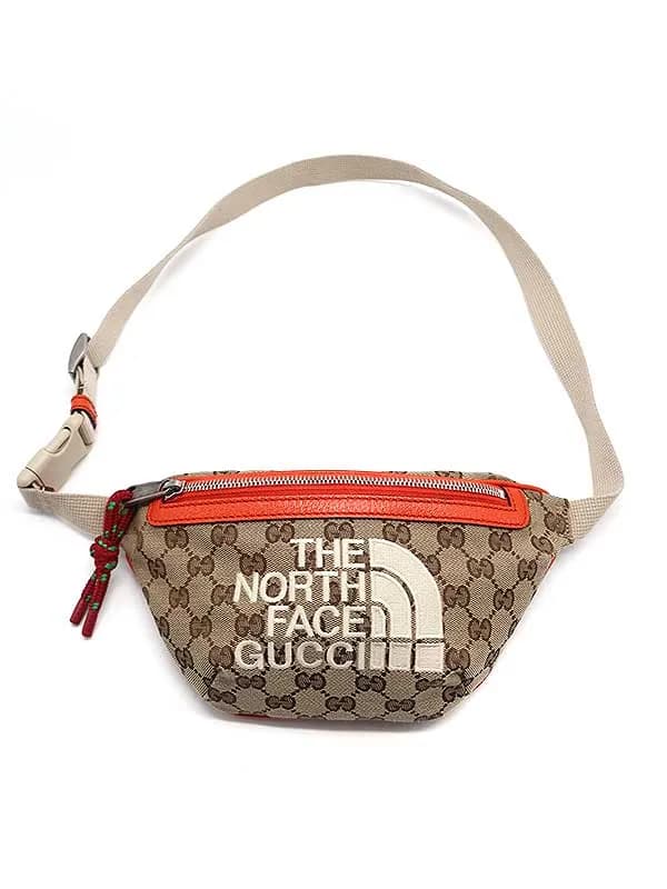 GUCCI グッチ × ノースフェイス 21AW GGキャンバスウエストバッグ
