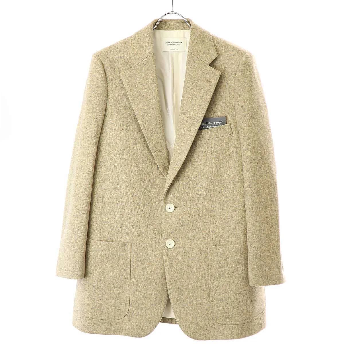 beautiful people ビューティフルピープル 23AW melange melton S2B jacket メリノウールメンズライクジャケット 1335101004