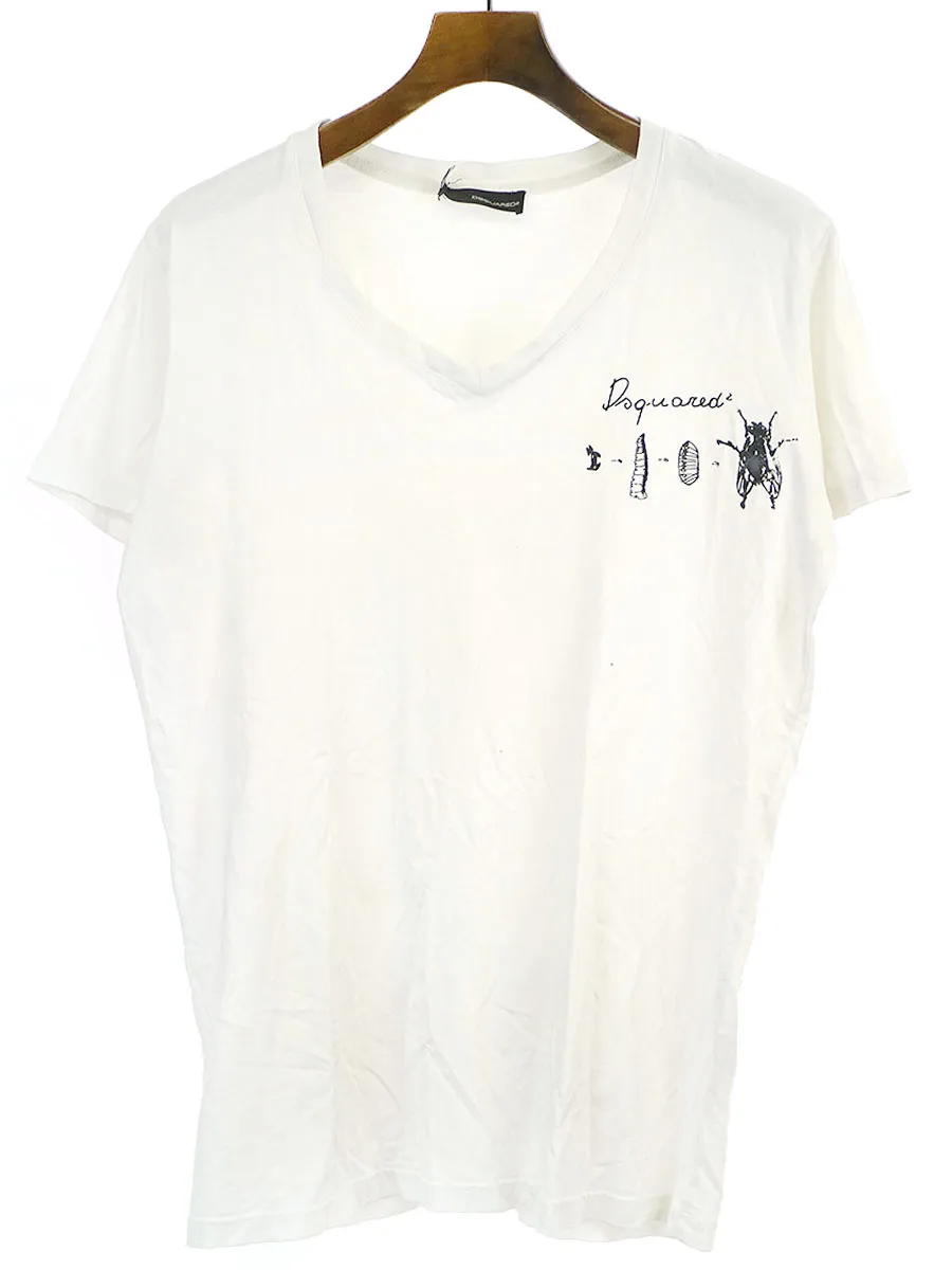 DSQUARED2 ディースクエアード VネックプリントTシャツ