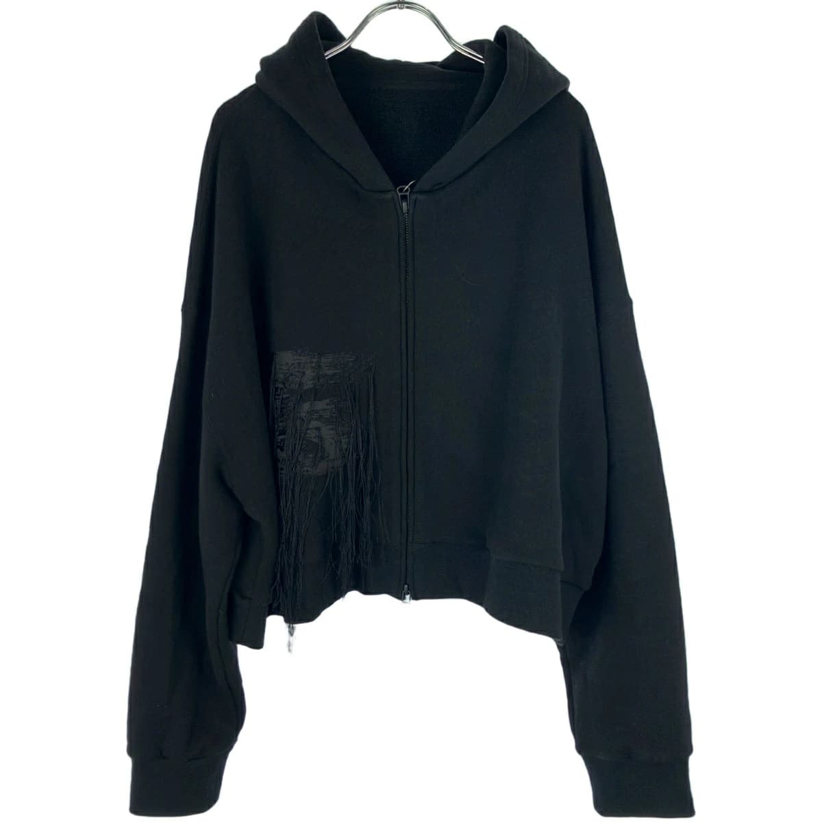 Y's ワイズ 23SS PIGMENT+EMBROIDERY FRINGE SHORT HEIGHT PARKER ピグメントエンブロイダリーパーカー YI-T10-673