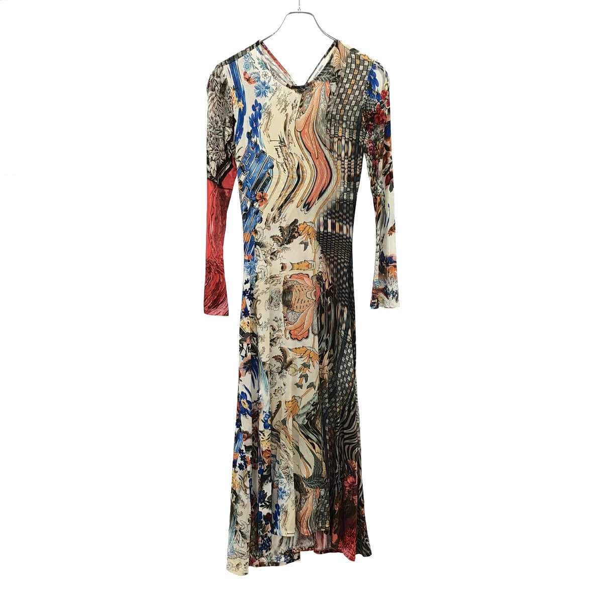 MARINE SERRE マリーン セル Multicolor Fluid Dress プリントギャザーワンピース