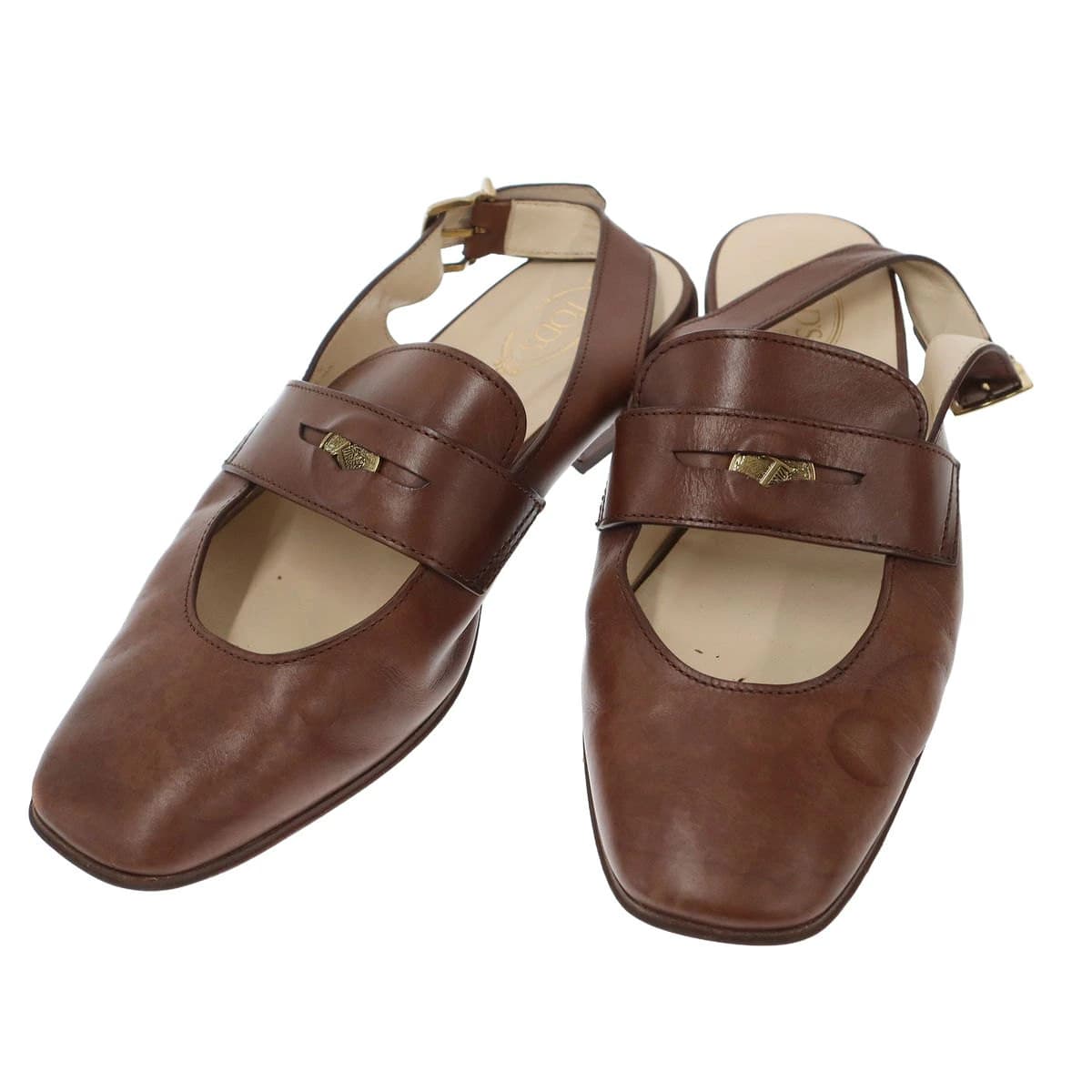TOD'S トッズ スリングバック ローファーシューズ