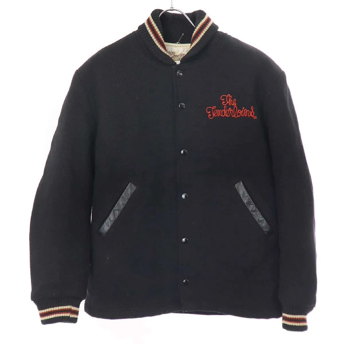 TENDERLOIN テンダーロイン T-VERSITY JKT レザートリムメルトンバーシティージャケット