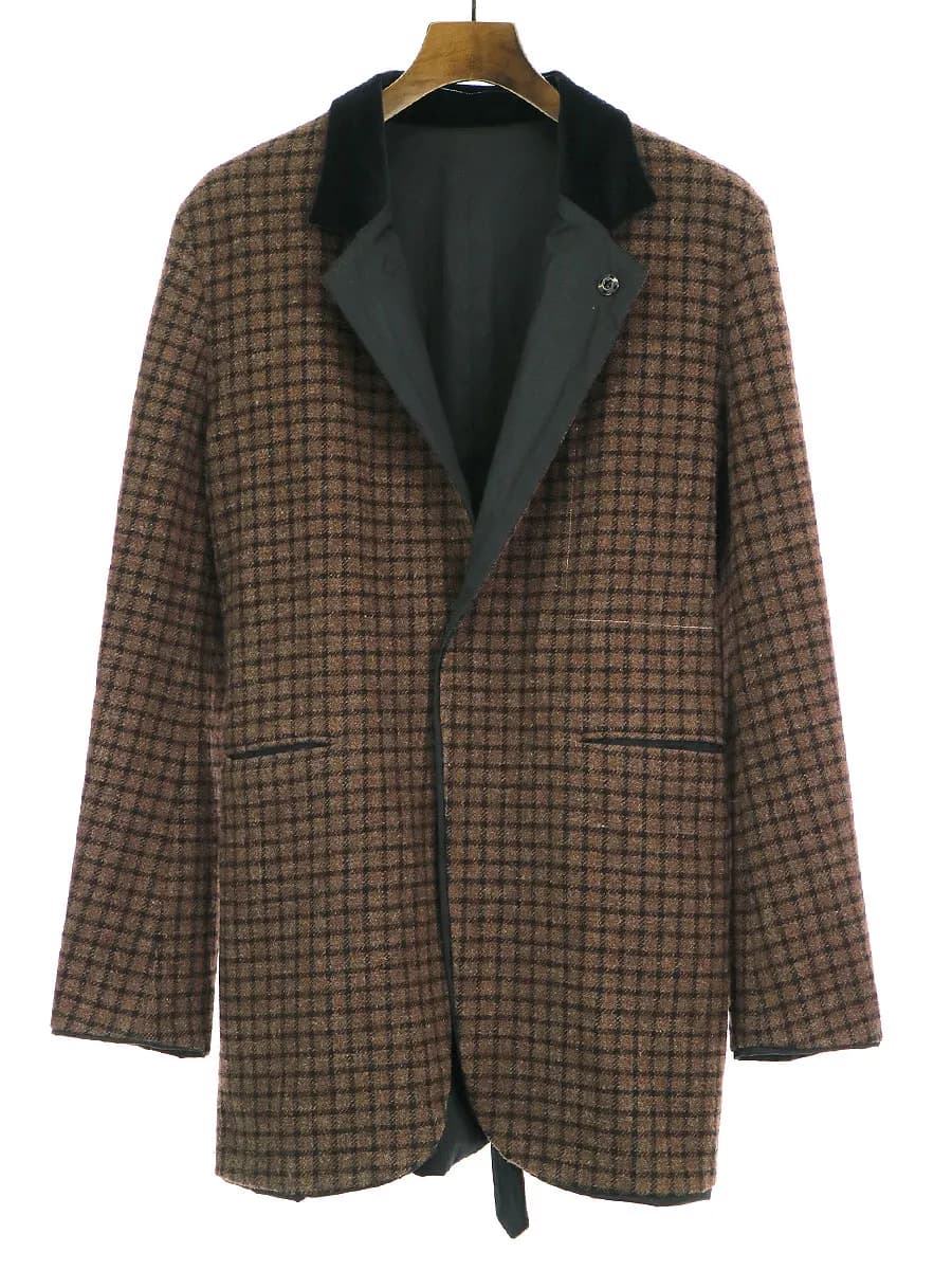 SUNSEA サンシー 17AW リバーシブルチェックジャケット