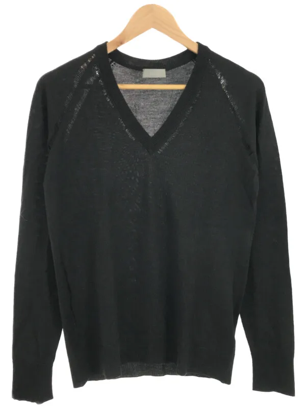 Dior HOMME ディオールオム 07AW ダメージ加工ウールVネックニットセーター