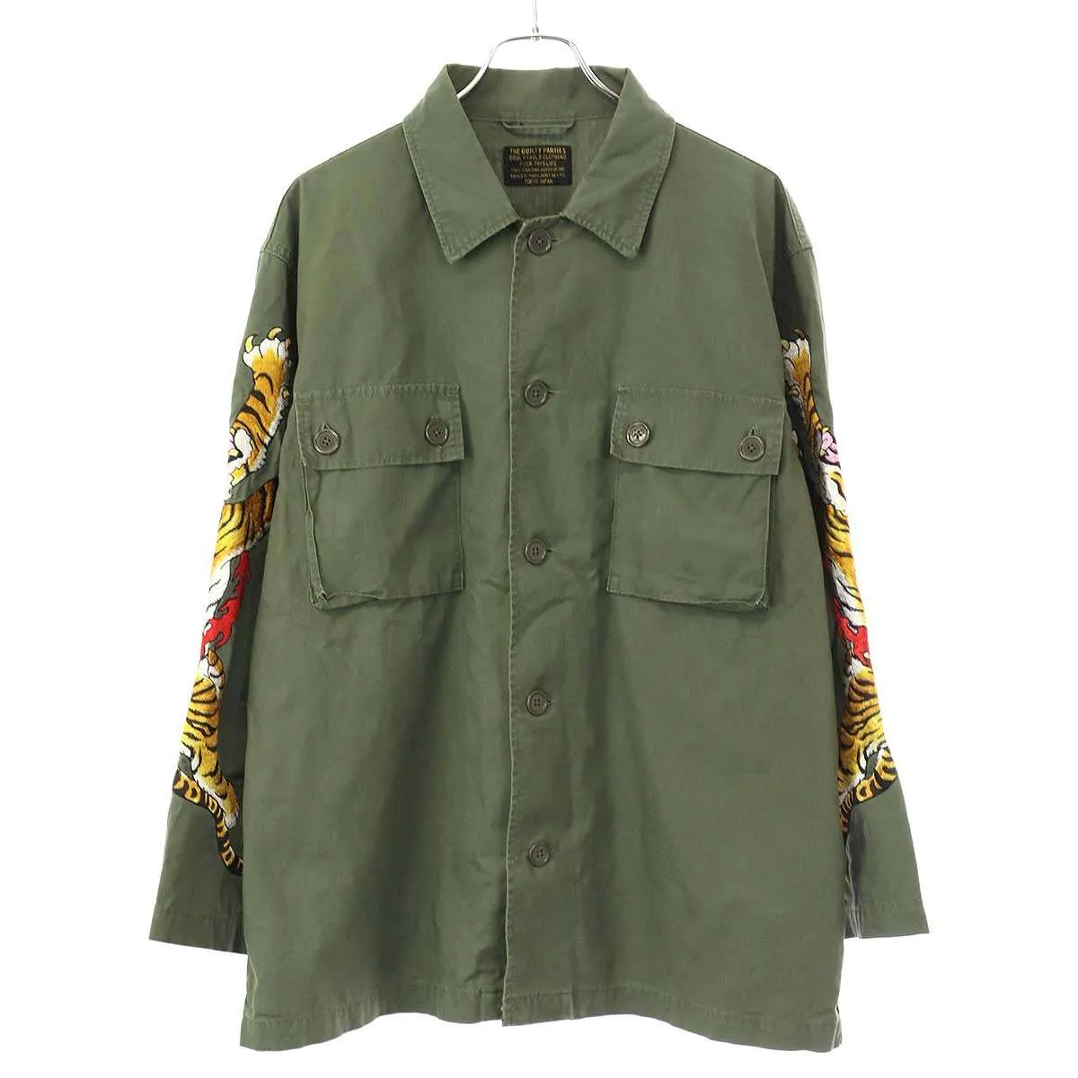 WACKO MARIA ワコマリア 22SS TIM LEHI ARMY SHIRT タイガー刺繍アーミーシャツ