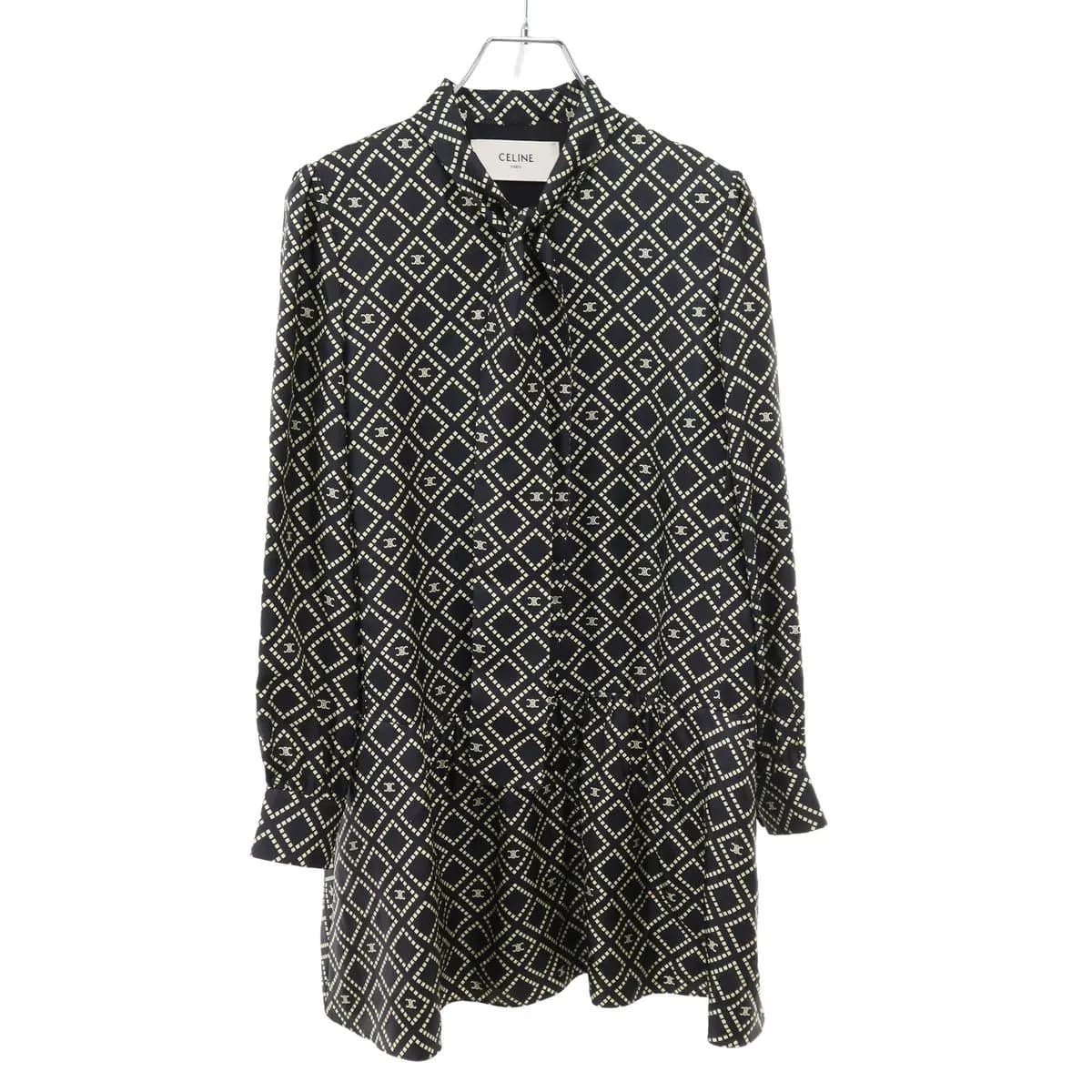 CELINE セリーヌ 24AW Basque Mini Dress In Silk Twill ミニドレス ワンピース