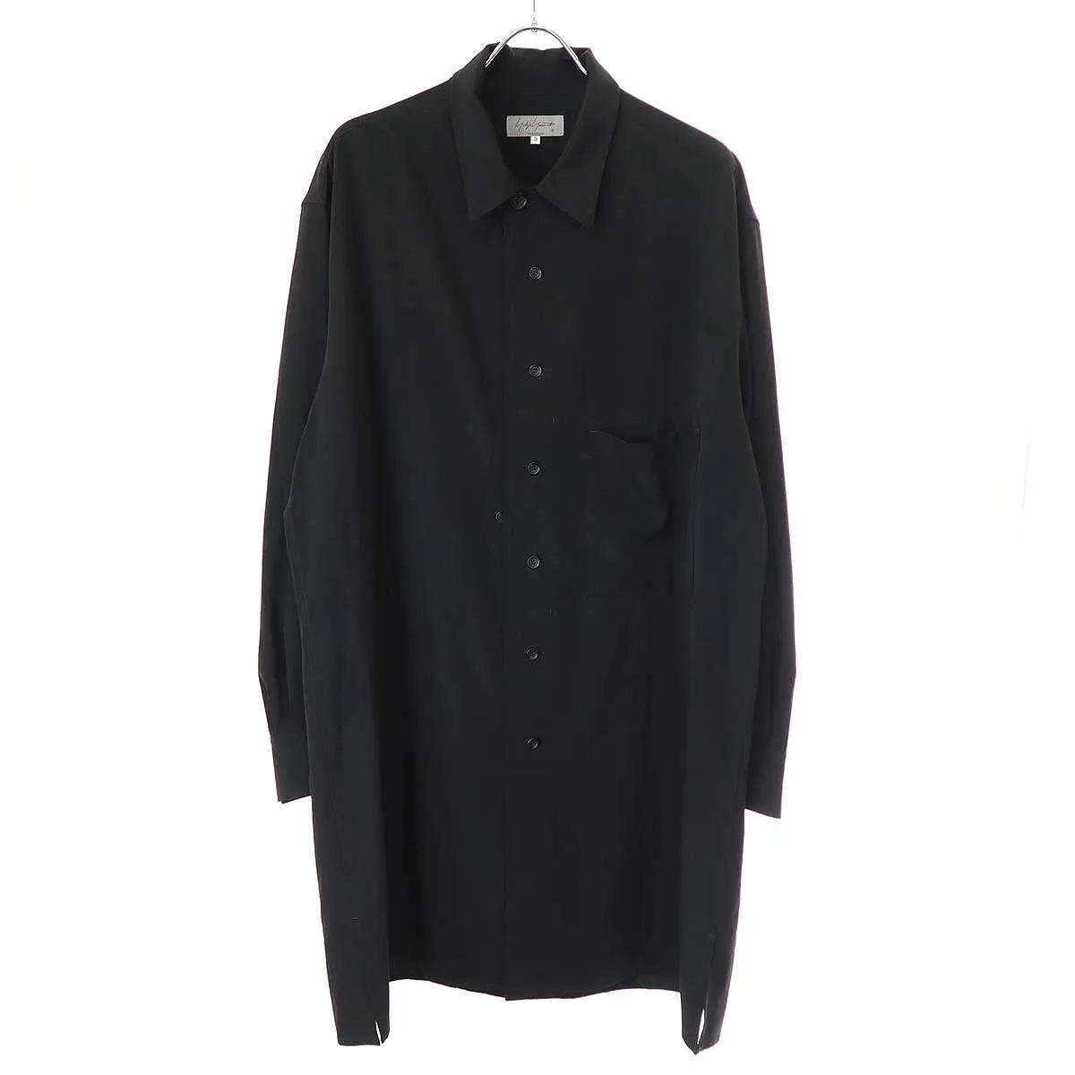 Yohji Yamamoto ヨウジヤマモト プールオム 23SS オープンカラータキシードロングシャツ