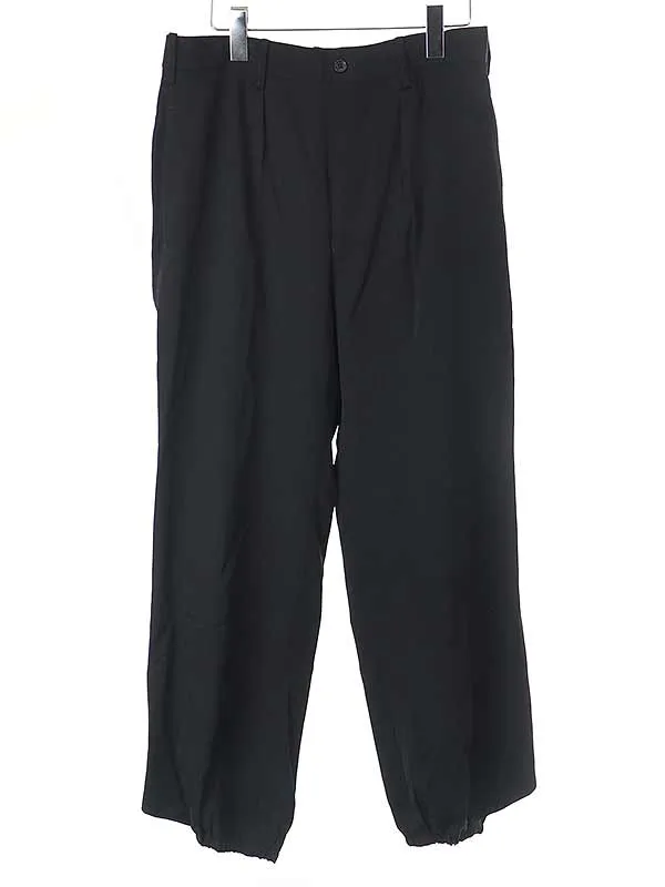 Yohji Yamamoto ヨウジヤマモト プールオム 1999SS 裾リブデザイン ウールギャバジンパンツ