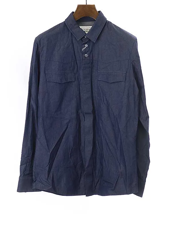 Maison Margiela メゾンマルタンマルジェラ10 14SS コットンポケットウエスタンシャツ