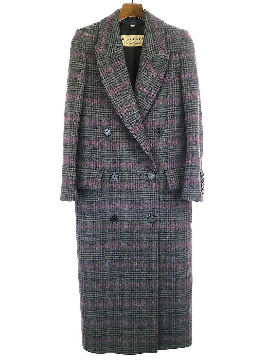 BURBERRY バーバリー ロンドン チェックウールロングコート