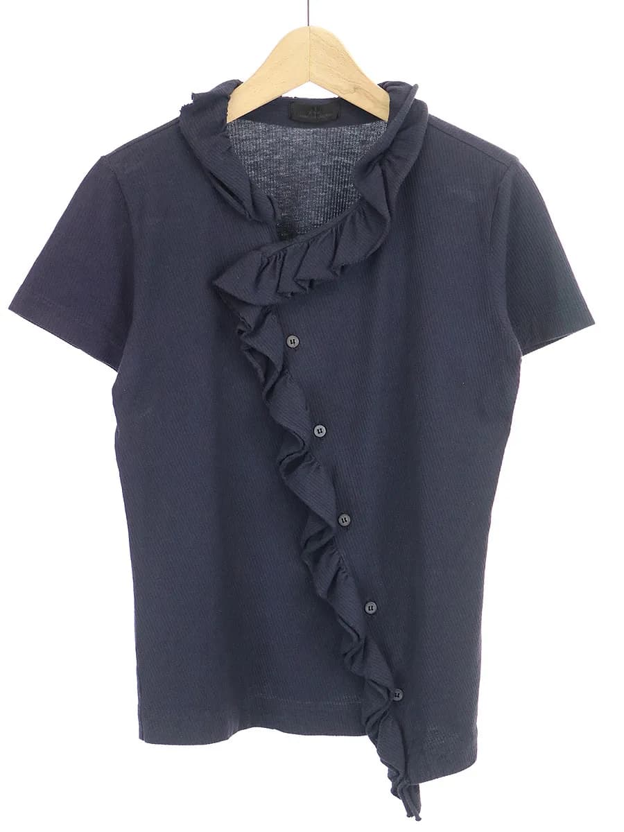 COMME des GARCONS トリコ コムデギャルソン 01SS 製品染めフリルデザインブラウス