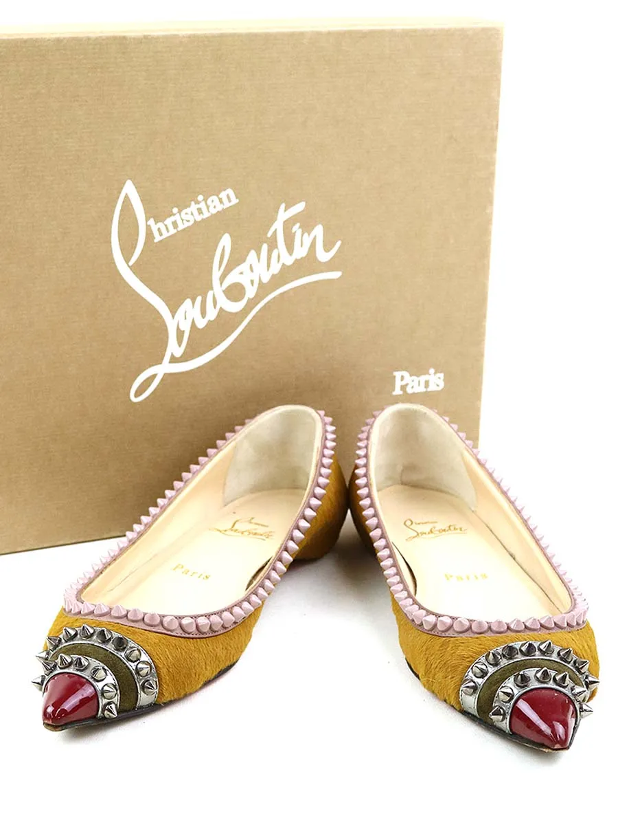 Christian Louboutin クリスチャンルブタン Malabar Hill Flat スタッズフラットパンプス