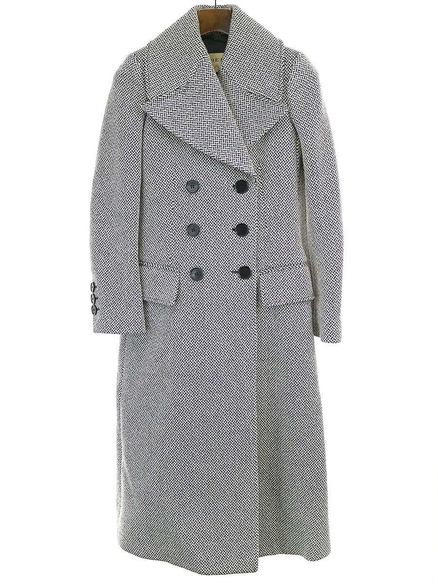 BURBERRY バーバリー ヘリンボーンウールダブルブレストコート