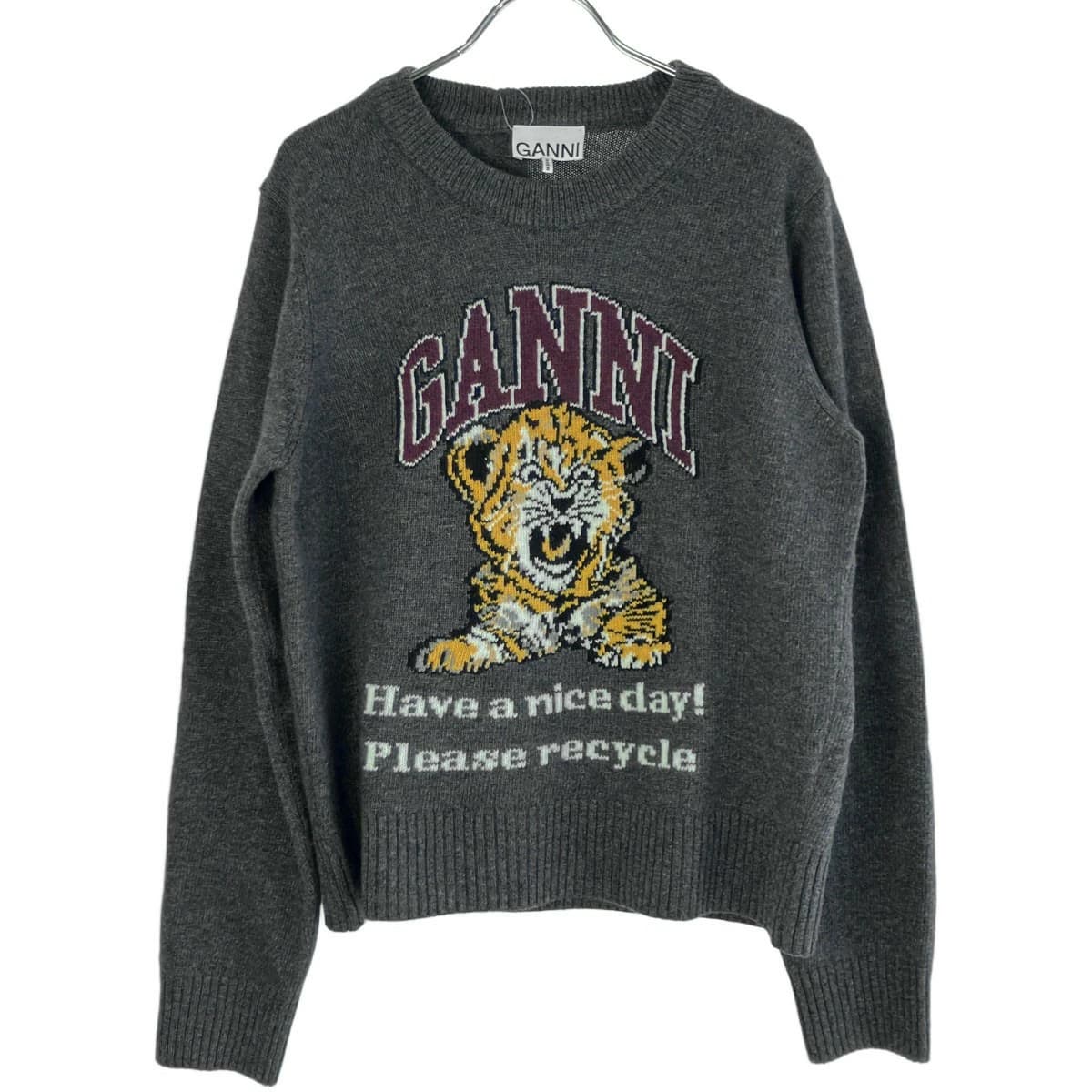 GANNI ガニー 24AW Graphic Wool Mix Knit グラフィックウールミックスニット BD.C